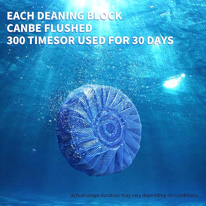 Bayimkleenr Automatic Toilet Cleaner Tablets, Septic Tank Safe, Removes Hard Water Rings and Stains, Deodorizes, Fresh Scent Toilet Tank Cleaner for Bathroom-(30 PACK)