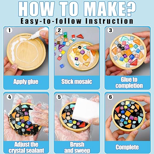 OOTDART Mosaic Crystal Grout, Mosaics Tile Tools, Mosaic Tile Accessories – Essential for Handmade Grouting and Perfect for DIY Craft Projects (Dark Gray, 4.5oz)