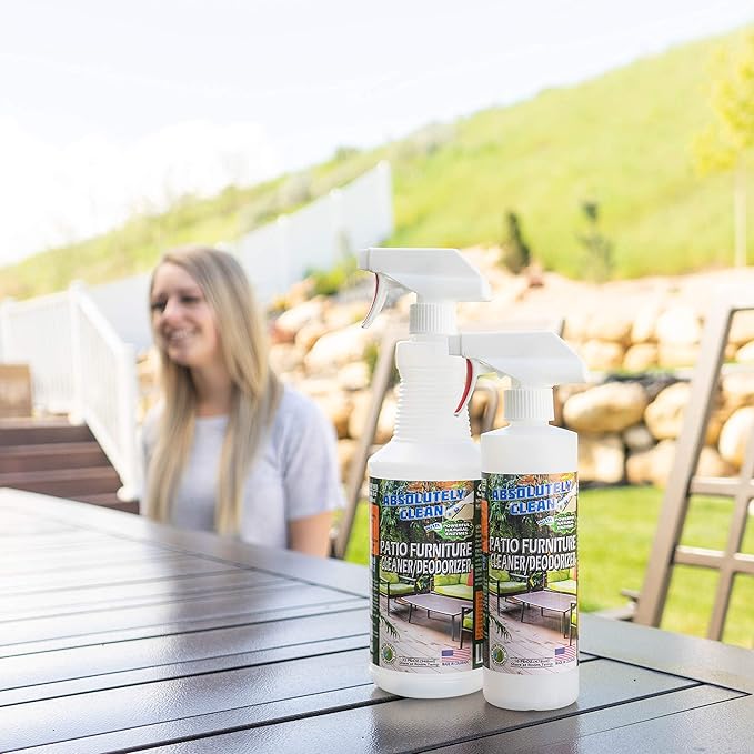 Amazing Patio Furniture Cleaner - Natural Enzyme Easily Remove Dirt, Bird Droppings, Food and Mildew Stains and More from Your Outdoor and Patio Furniture - USA Made