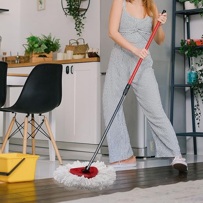 10 Pack Mop Replacement Heads Compatible with O Cedar Triangle Swivel Mops, Spin Mop Microfiber Refills, Deep Cleaning Easy to Replace