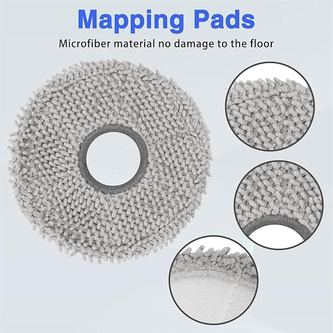 16 Pack Replacement Parts for Ecovacs Deebot T50 Pro/ T50 Omni/ T50 Pro Omni Vacuum Cleaner, 1 Main Brush, 2 Filters, 4 Wipes, 4 Side Brushes, 4 Dust Bags (NOT for T50 Max Pro Omni & T50 Max Pro)
