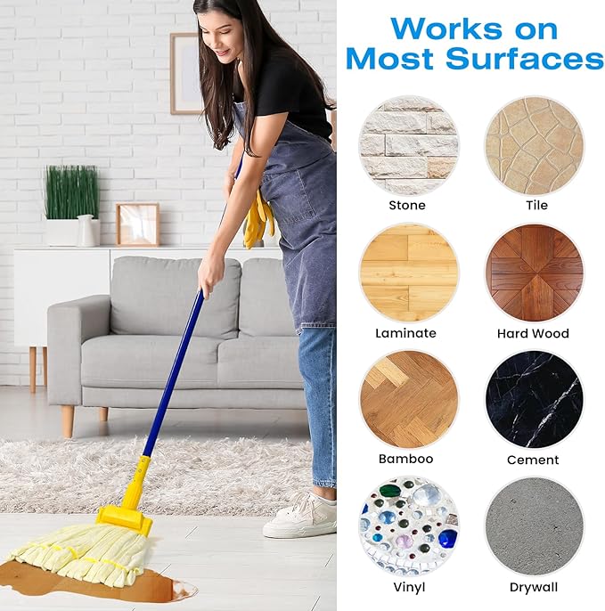 Matthew Cleaning Microfiber Tube Mop(Large,Yellow,3Pack) Heavy Duty Mop Head Replacement,Excellent Absorbency,Premium launderability,Reusable,Loop end for Home,Commercial and Industrial Use