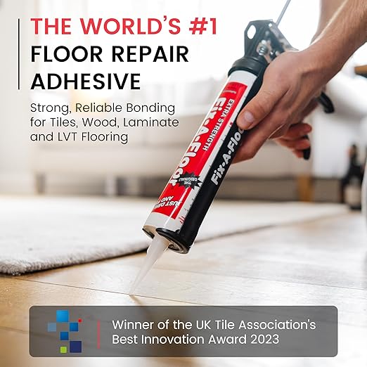 The Original Fix-A-Floor Loose Tile Repair Adhesive - Tile, Porcelain, Ceramic, Marble, Stone & Wood Floor Repair Adhesive - 1 Gallon Jug