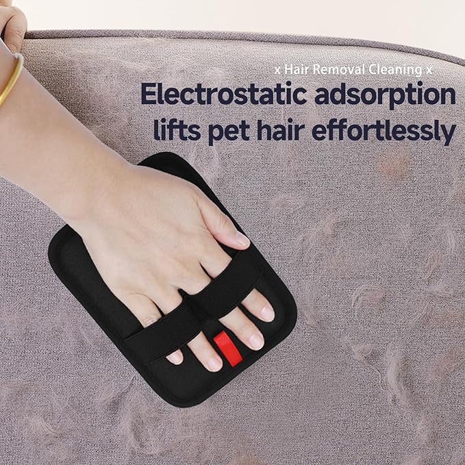 NVNAN Pet Hair Remover and Electrostatic Cats & Dogs Hair Remover,Portable, Reusable pet Hair Remover Tool for Furniture, Clothing, Couch, Carpet and Bedding (1 PCS)