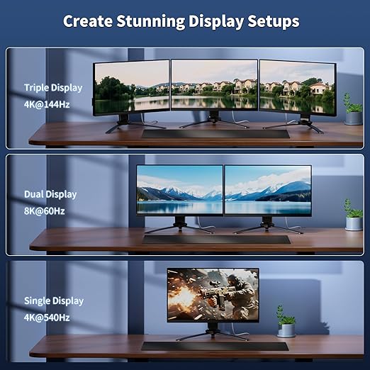 240W for Thunderbolt 5 Cable Right Angle 1 ft, 120Gbps Bandwidth, 80Gbps, Dual 8K, 4K 540Hz, Triple 4K 144Hz for iPhone 17, Thunderbolt 4, USB4, SSD, MacBook M4 Pro, Dock, eGPU, Mac mini M4 / M4 Pro