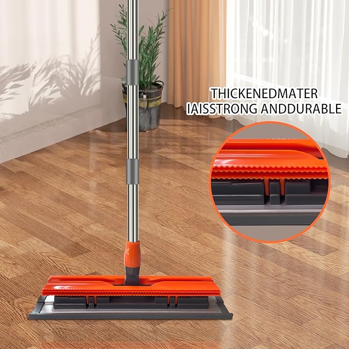 57-inch professional-grade microfiber flat mop with stainless steel telescopic handle and 4 washable cleaning pads, specifically designed for floor cleaning—an essential choice for household cleaning.