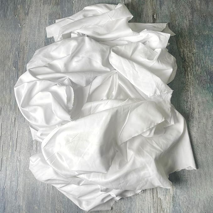 SupremePlus Recycled White Sheeting Cleaning Rags (5 lbs. Box) – Lint Free White Cotton Cloths for Manufacturing | Automotive | Janitorial | Shop Rags Bulk - Multipurpose