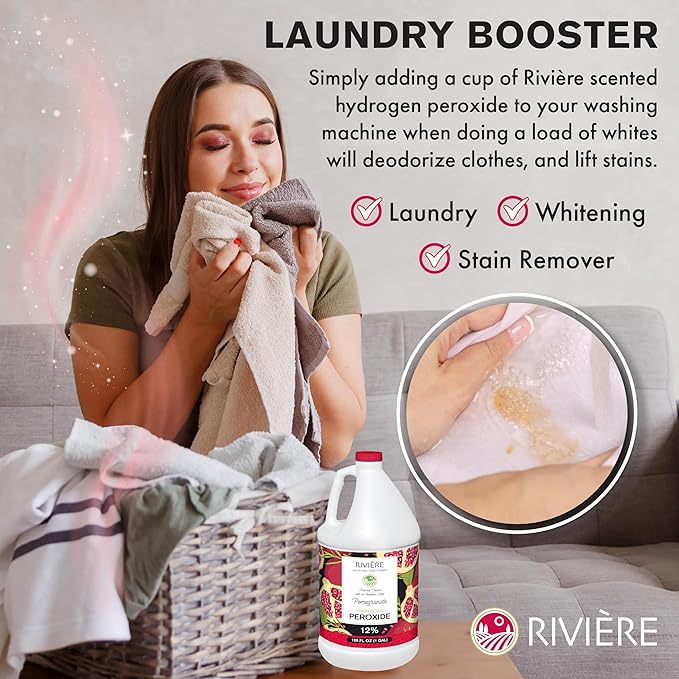 Rivière 12% Scented Hydrogen Peroxide Gallon, Pomegranate