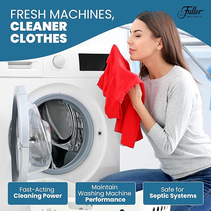 Fuller Washing Machine Cleaner Tablets – Washer Cleaner for Front Load, Top Load - Removes Odor, Dirt, Grime, Lavender Scent, Septic Safe (Pack of 4)