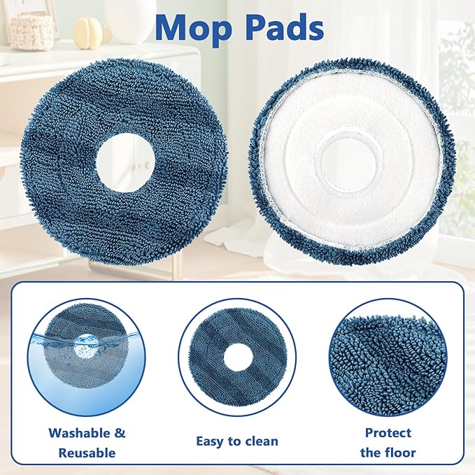 28 Pack C20 Omni Replacement Parts for Eufy C20 Omni Robot Vacuum Cleaner Accessories Kit, 2 Roller Brush, 4 HEPA Filters, 6 Mop Pads, 6 Dust Bags, 8 Side Brushes,1 Cleaning Brush 1 Screwdriver