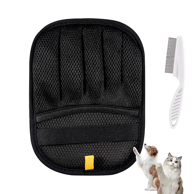 Cat Hair Gloves for Pet Hair Removal，Reusable Cats & Dog Pet Hair Remover Electrostatic Gloves for Pets Grooming,Furniture,Carpet,Car,Couch