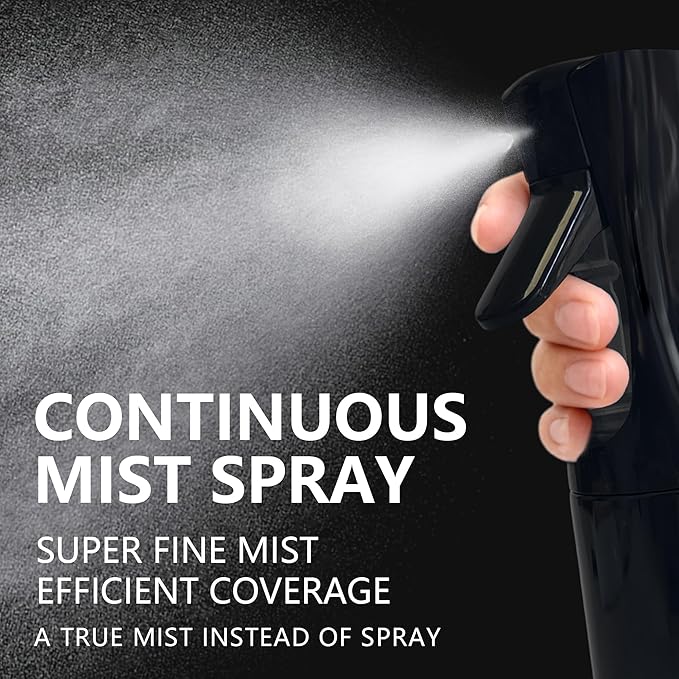 Spray Bottle for Hair Continuous Ultra Fine Mist (200ml) 360° Multi Spray Bottle for Plants, Cleaning, Skin Care Leakproof & Durable 1 Pack