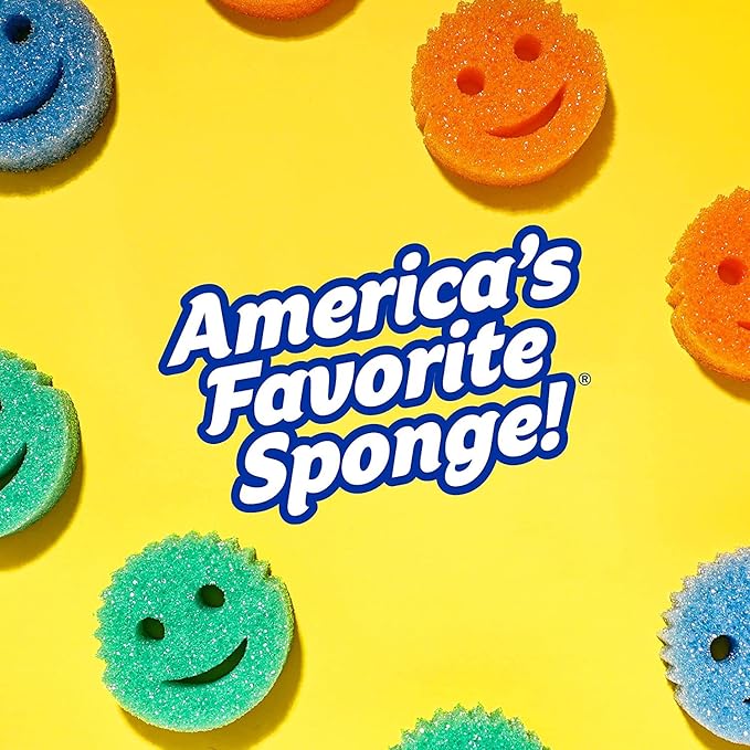 Scrub Daddy Sponge Set - Colors - Scratch-Free Scrubbers for Dishes and Home, Odor Resistant, Soft in Warm Water, Firm in Cold, Deep Cleaning, Dishwasher Safe, Multi-use, Functional (6 Count)