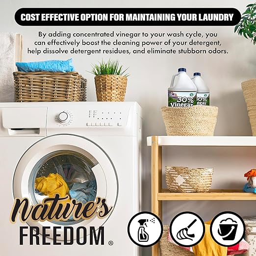 Nature's Freedom 30% Concentrated Vinegar, 2 Gallons - 6X Strength