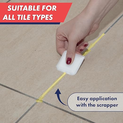 Tile Grout, Repair Kit, Restore & Renew Tile Joints Line, Fast Drying Tile Grout Paint Squeeze Tube for Bathroom Shower Kitchen Floor, Waterproof (8.8 oz, Cream)