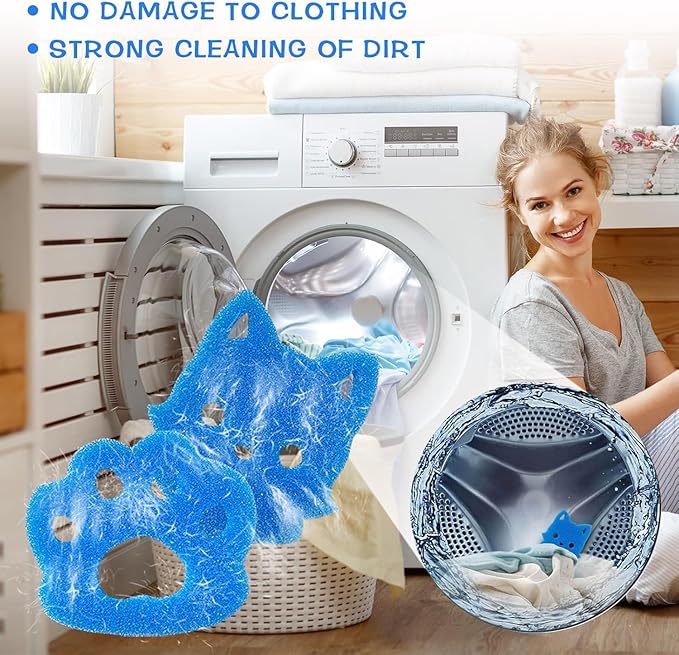 Reusable Pet Hair Remover for Laundry, Effective Cat & Dog Hair Catcher for Washer & Dryer, Lint and Fur Remover for Clothes, Bedding, Safe and Durable for All Fabrics (6)