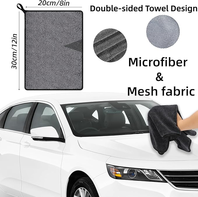 Shiny Wipes Cleaning Cloths 3pcs Replacement Microfiber Towel for Disposable Dust Mop, Super Absorbent Shiny Wipes Shower Cleaning Cloths for Window, Bathroom, Car Mirror, Home (3pcs Squeegee Refill)