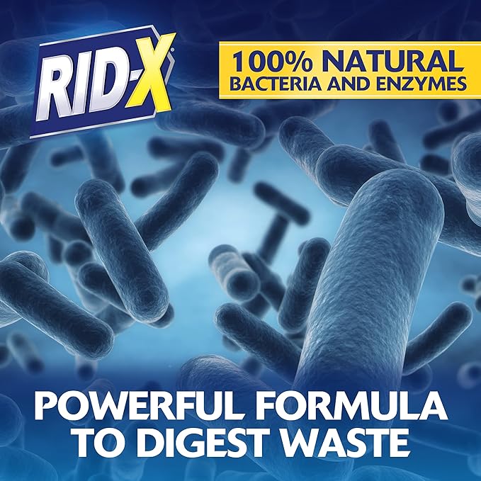 Rid-X Septic Tank Treatment Enzymes, Powder + Septi Pacs 6 Month Supply (3 Month Supply Septi-Pacs, 3.2oz + 3 Month Supply Of Powder, 29.4 oz)