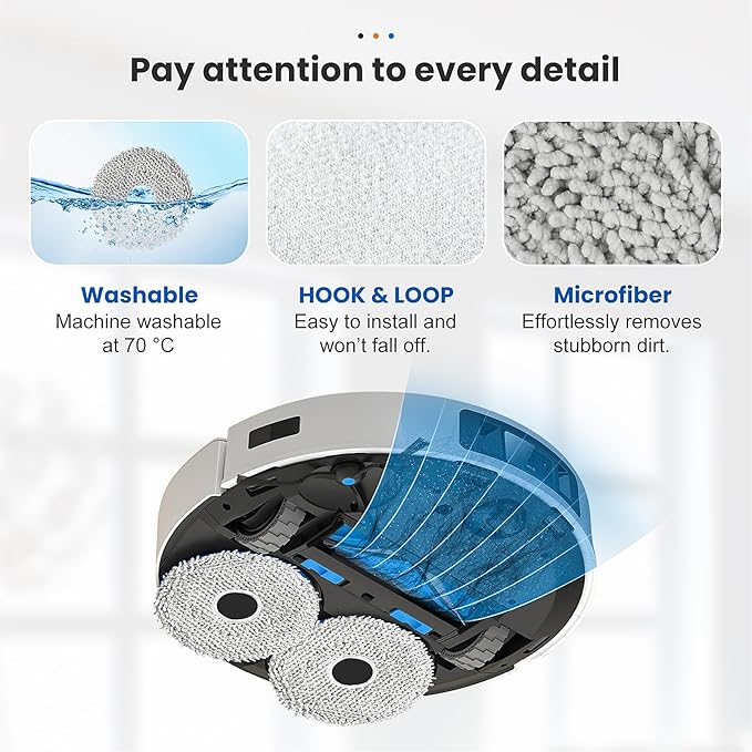 22 Pcs Accesories Kit for ECOVACS DEEBOT T30S / T30S PRO / T30S AI / T30S AI CARE Vacuum, Replacement Parts Include 1Rubber Brush, 4 Filters, 6 Pads, 6 T30S Dust Bag, 4 Side Brush and 1 Cleaning Tool