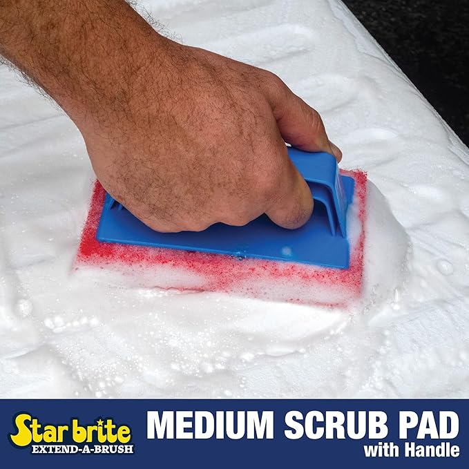 STAR BRITE Scrub Pad with Detachable Handle - Fine, Medium & Coarse; Choose from 3 Different Textures