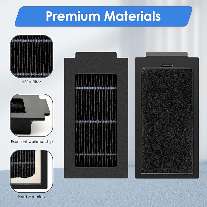 (4 Pack) T50 Pro Omni Replacement HEPA Filters for ECOVACS DEEBOT T50 Pro Omni/ T50 Omni/ T30C Robot Vacuum, Accessories Kit, Upright Filter, Vacuum Filter (NOT FOR T50 Max Pro Omni)