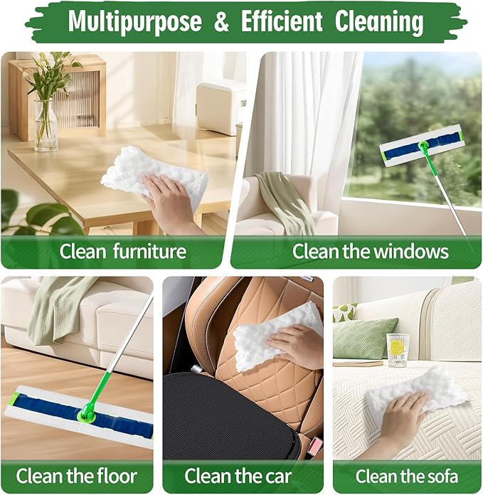 Senowi Heavy Duty Dry Sweeping Cloths Compatible with Swiffer Sweeper XL Mop, Sweeper X-Large Dry Cloth Refills for Floor Mopping and Cleaning, Disposable Pet Dry Pads Refills, 50 Count