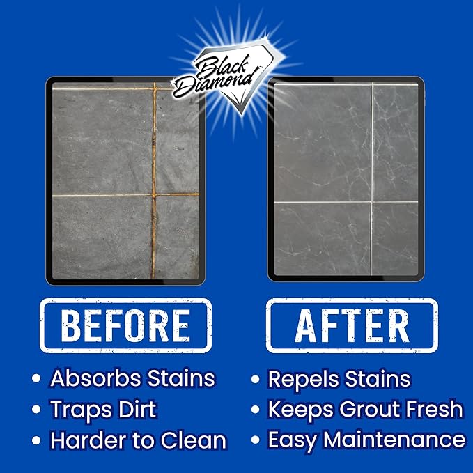 ULTIMATE GROUT SEALER – Professional Strength Tile, Stone & Grout Protection for Showers, Floors & Backsplashes | Easy-Clean, Stain & Moisture Repellent – Low Odor Contractor Grade (Gallon)