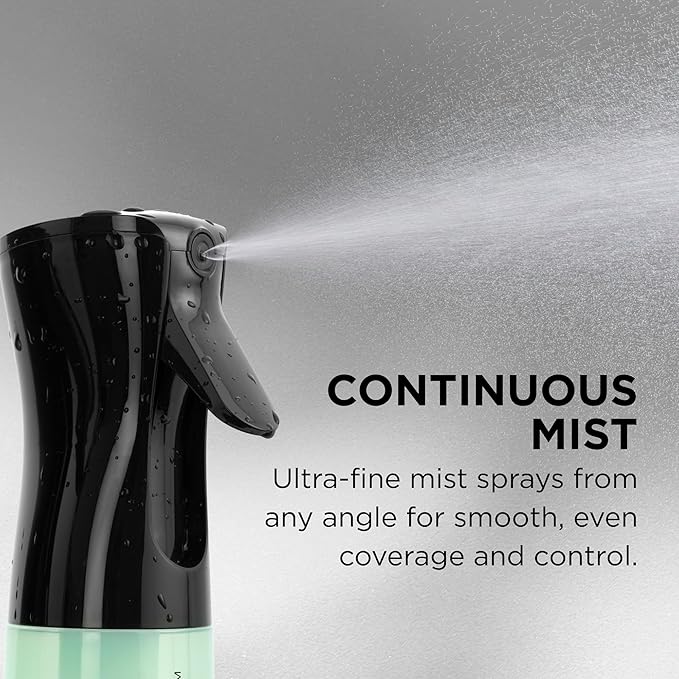 Style Factor Edge Booster Mist Spray Bottle for Hair (10.1oz/300ml) - Continuous Ultra Fine Mist Sprayer – For Hairstyling, Salons, Cleaning, Plants, Essential Oil & More - Purple