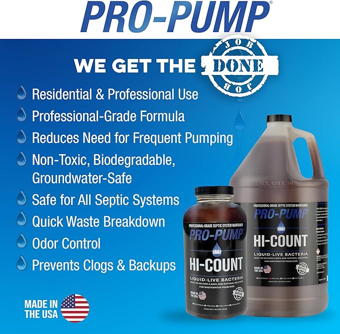 HI-COUNT Professional Grade Septic Tank Maintenance Liquid, 1 Gallon