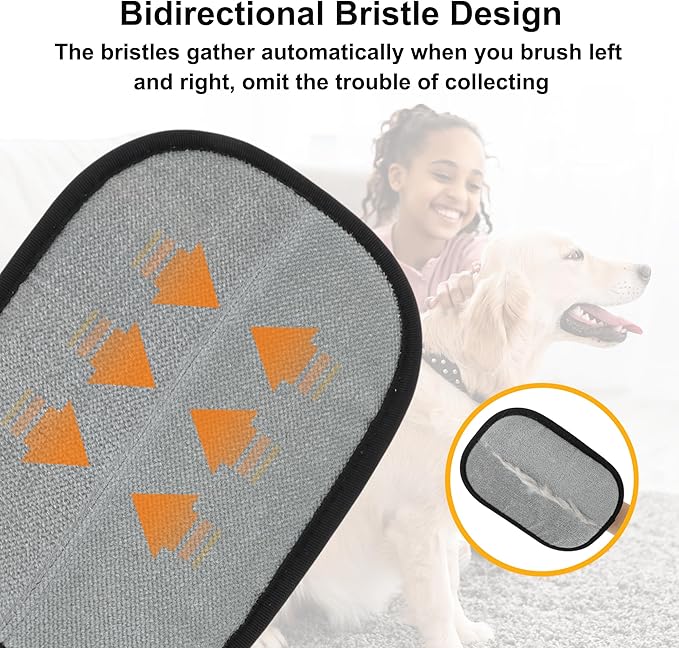 GLIDESMOOTH Pet Hair Remover Gloves, Advanced Static-Adhesive Pet Hair Removal Gloves, Reusable Cat Dog Hair Remover Mitt, Pet Grooming Glove for Shedding, 1PCS