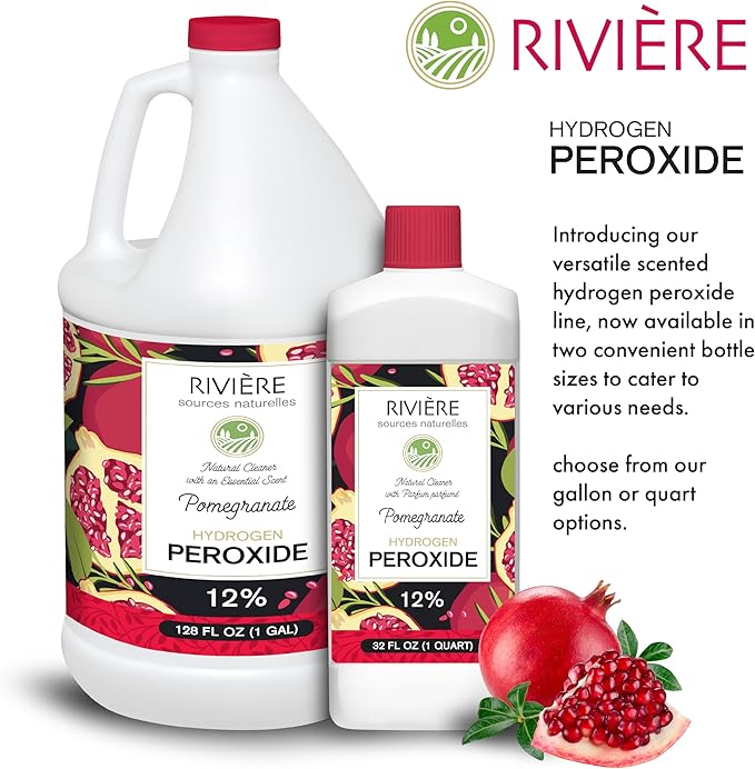 Rivière 12% Scented Hydrogen Peroxide Gallon, Pomegranate