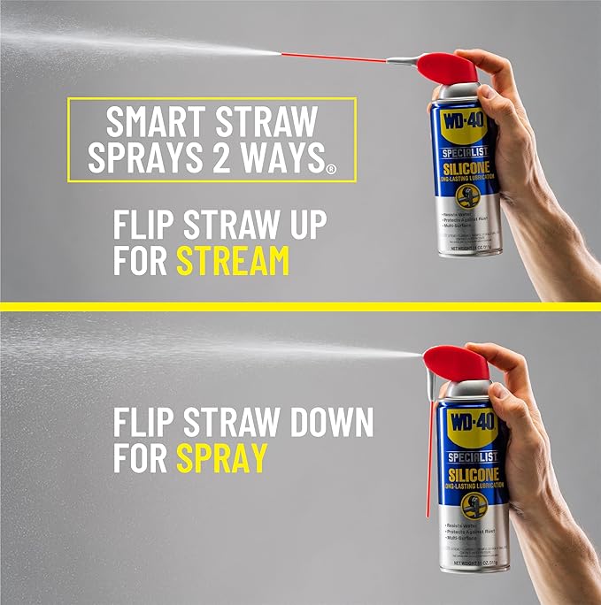 WD-40 Specialist Silicone Lubricant with SMART STRAW SPRAYS 2 WAYS 11 OZ [6-Pack]