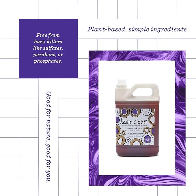 Indigo Wild Zum Clean Laundry Soap - Plant-Based Liquid Laundry Soap - Contains Baking Soda, Essential Oils & Saponified Coconut Oil - Frankincense & Myrrh Scent - 64 fl oz