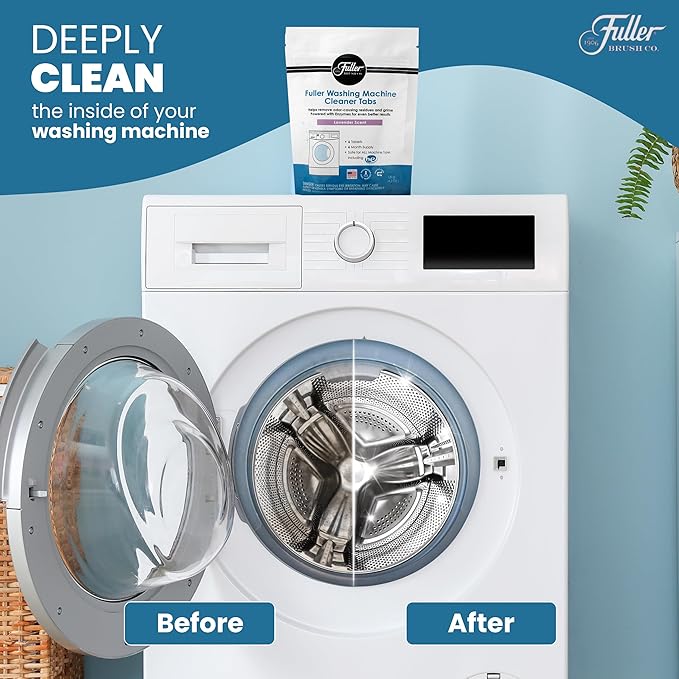 Fuller Washing Machine Cleaner Tablets – Washer Cleaner for Front Load, Top Load - Removes Odor, Dirt, Grime, Lavender Scent, Septic Safe (Pack of 2)
