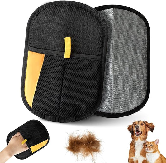 Maiiu Electrostatic Pet Hair Removal Gloves, Reusable Pet Hair Remover Gloves for Cats & Dogs, Washable Cat Hair Removal Gloves, Upgraded Dog Hair Removal Tool, Cat & Dog Grooming Glove. (Black)