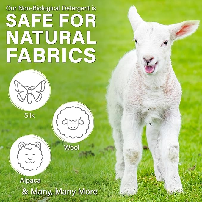 Heritage Park Silk & Wool All-Natural Lavender Mist Scent, pH-Neutral Laundry Detergent - Enzyme-Free, Concentrated Up to 128 loads (64 fl oz)