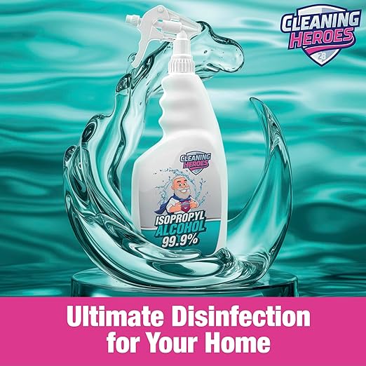 99% Isopropyl Alcohol Spray - One Gallon (Pack of 4) 32 Fl Oz Bottles - Ultimate Rubbing Alcohol Cleaner for Electronics, Wounds, and Household Use