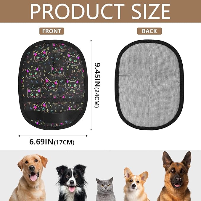 I·D Good Figure Pet Grooming Gloves Reusable Dog & Cat Hair Remover for Furniture, Car Interiors Multi-Surface Deshedding Tool for Carpets, Bedding & Home Cleaning