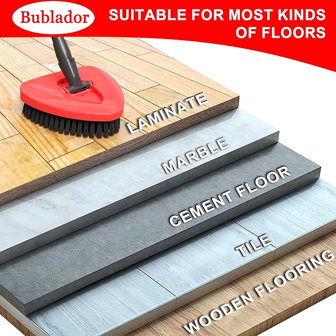 Bublador Scrubber Mop Replace Head Compatible with O Cedar EasyWring 1 Tank,Spin Replacements Heads,Scrub Brush Attachment for Bathroom,Kitchen and Various of Hard Floors