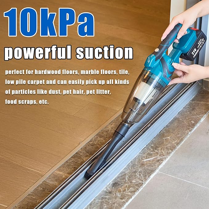 RichFire Cordless Vacuum Cleaner Compatible with Makita Battery,Wireless Handheld Vacuum Cleaner for Home, Boat, Workshop, Pet Hair, Furniture Cleaning(Tool Only No Battery)