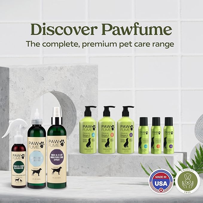 PAWFUME Stain & Pet Urine Odor Eliminator, 2-Pack – Removes Impurities in Seconds – Enzymatic Formula, Quick-Dry Action, & Eco-Friendly Ingredients – Upholstery, Fabrics, and Carpet Cleaner Spray
