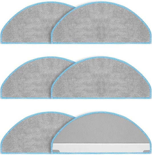 DR DAPPER Mop Replacement Compatible with iRobot Roomba Combo Essential Y0140/ Roomba 105 Combo / Y0110 / Q011 / Q012 / Q052, 6 Pack Absorbent Microfiber Pad for Robot Vacuum Replacement Parts