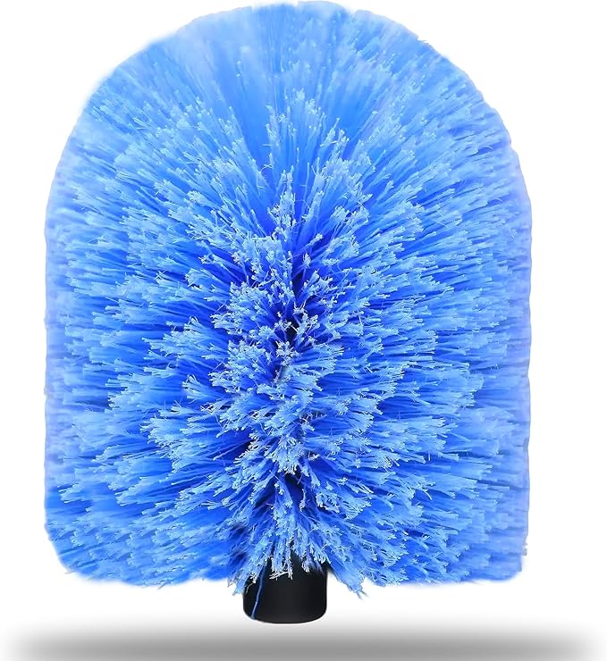 Big Cobweb Duster Head Twist-On Spider Web Fuster for Outdoor & Indoor Web Cleaning // Fits Standard 3/4 inch Threaded Poles // Cobweb Duster Brush Head Only (Blue)