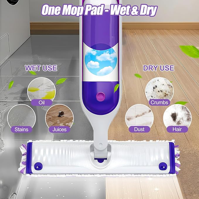 42 Count Disposable Power Mop Pads Compatible with Swiffer PowerMop, Multi-Surface Mopping Pad Refills for Floor Cleaning