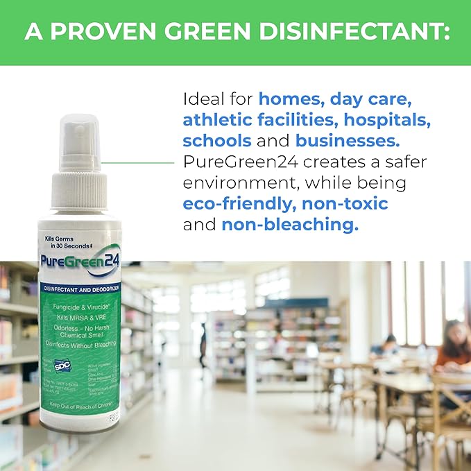 Starter pack Safe & Effective Disinfectant Kills Deadly Germs including RSV COVID-19 Norovirus MRSA Staph flu Contains no toxic chemicals odorless (1 32 & 2 4oz sprays 3 XL MFC’s)
