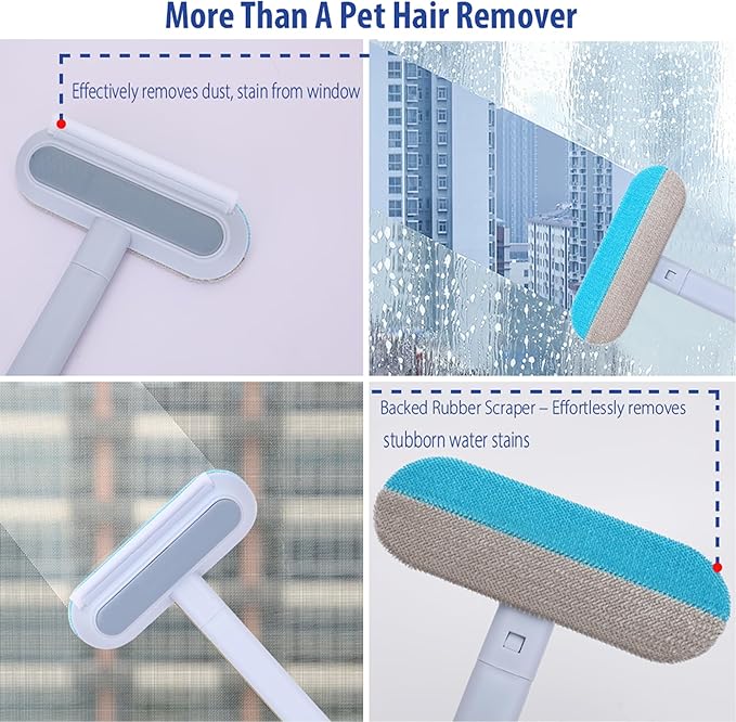 HappyLong Pet Hair Remover for Furniture, 17.3Inch, Reusable Lint Brush for Dog and Cat Hair - Multifunctional Fur Removal Tool, Gentle on Couches, Carpets, Car Seat, Clothes, Bedding