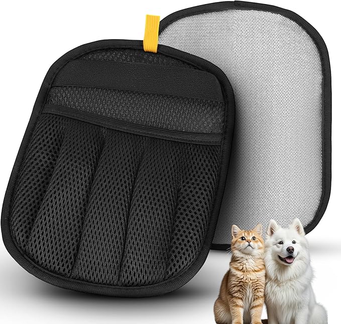 VerdeVilla Pet Hair Remover, 2025 Upgrated Five-Finger Electrostatic Pet Hair Removal Gloves, Cat & Dog Hair Remover for Couch, Furniture,Clothing, Animal Fur Removal Tool, Cat Grooming Gloves-2PCS