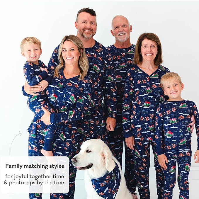 Little Sleepies Two-Piece Pajama Set for Boys & Girls, Soft Viscose from Bamboo Toddler Pajamas for Kids, Family Matching PJs