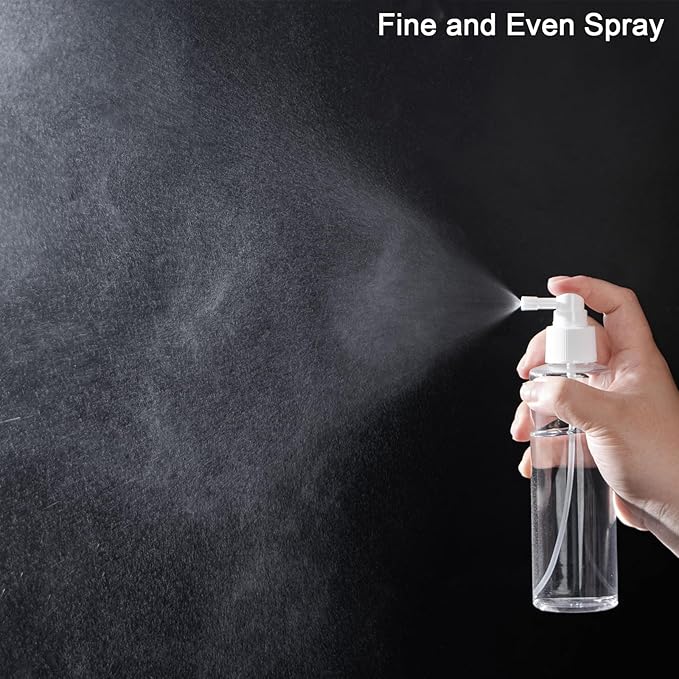 Yebeauty Plastic 6.8oz 200ml Travel Size Spray Bottle Refillable Empty Fine Mist with Long Mouth Clear TSA Approved Size Atomizers for Plants Perfumes Cleaning Gardening, Set of 2