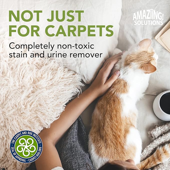 Amaziing Solutions Pet Stain and Odor Remover - Enzyme Cleaner, Pet Urine Odor Eliminator Refill - Floor & Carpet Cleaner, Pet Deodorizers For Home, Fabric Freshener W/Fresh, Clean Scent, 1 Gallon